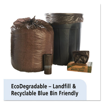 Stout® by Envision™ Controlled Life-cycle Plastic Trash Bags, 39 Gal, 1.1 Mil, 33" X 44", Brown, 40-box freeshipping - TVN Wholesale